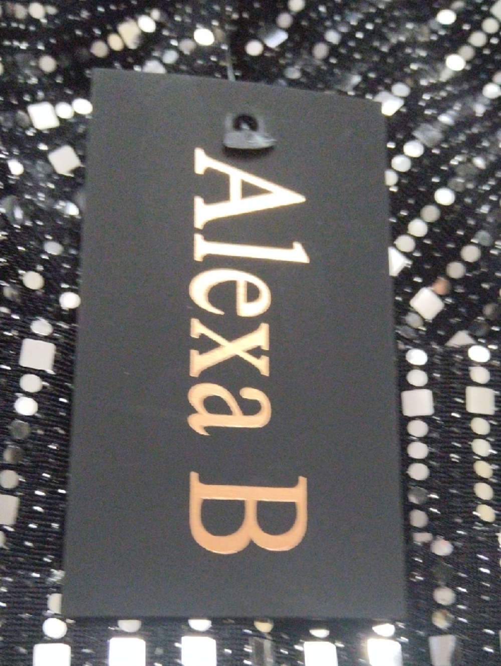 Alexa B Women's Sequin Sleeveless Wrap Jumpsuit Wide Legs New Size 18W - Picture 6 of 6